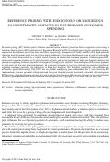 Cover page: Reference Pricing with Endogenous or Exogenous Payment Limits: Impacts on Insurer and Consumer Spending