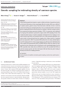 Cover page: Genetic sampling for estimating density of common species