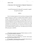 Cover page: A Measurement of the Cosmic Microwave Background Temperature at 7.5 GHz