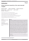 Cover page: Intrinsic functional connectivity of the central extended amygdala