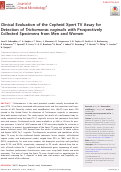 Cover page: Clinical Evaluation of the Cepheid Xpert TV Assay for Detection of Trichomonas vaginalis with Prospectively Collected Specimens from Men and Women