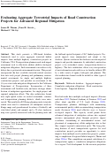 Cover page: Evaluating Aggregate Terrestrial Impacts of Road Construction Projects for Advanced Regional Mitigation