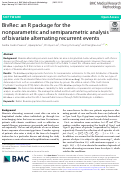 Cover page: BivRec: an R package for the nonparametric and semiparametric analysis of bivariate alternating recurrent events