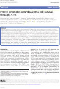 Cover page: PRMT1 promotes neuroblastoma cell survival through ATF5