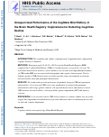 Cover page: Unsupervised Performance of the CogState Brief Battery in the Brain Health Registry: Implications for Detecting Cognitive Decline.