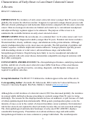 Cover page: Characteristics of Early-Onset vs Late-Onset Colorectal Cancer