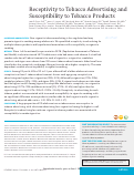 Cover page: Receptivity to Tobacco Advertising and Susceptibility to Tobacco Products