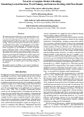 Cover page: Towards a Complete Model of Reading:Simulating Lexical Decision, Word Naming, and Sentence Reading with Über-Reader