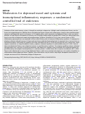 Cover page: Moderators for depressed mood and systemic and transcriptional inflammatory responses: a randomized controlled trial of endotoxin.