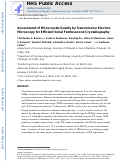 Cover page: Assessment of microcrystal quality by transmission electron microscopy for efficient serial femtosecond crystallography