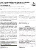 Cover page: Effect of Electronic Prescribing Strategies on Medication Error and Harm in Hospital: a Systematic Review and Meta-analysis