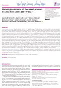 Cover page: Hemangiosarcoma of the nasal planum in cats: five cases (2010-2021).