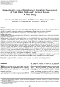 Cover page: Supporting In-Home Caregivers in Symptom Assessment of Frail Older Adults with Serious Illness: A Pilot Study.