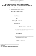 Cover page: Teaching Mathematics in Early Grades: Beliefs and Practices Related to Students' Assets