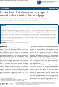 Cover page: Escherichia coli challenge and one type of smectite alter intestinal barrier of pigs