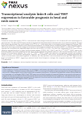 Cover page: Transcriptional analysis links B cells and TERT expression to favorable prognosis in head and neck cancer