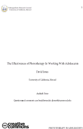 Cover page: The Effectiveness of Phototherapy in working with Adolescents