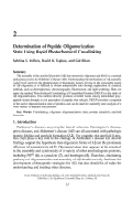 Cover page: Determination of Peptide oligomerization state using rapid photochemical crosslinking.