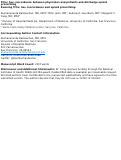 Cover page: Sex concordance between physicians and patients and discharge opioid prescribing