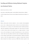 Cover page: Swelling and Diffusion during Methanol Sorption into Hydrated Nafion