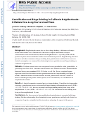 Cover page: Gentrification and binge drinking in California neighborhoods: It matters how long you’ve lived there