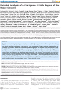 Cover page: Detailed Analysis of a Contiguous 22-Mb Region of the Maize Genome