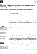 Cover page: Preclinical Evaluation of Soluble Epoxide Hydrolase Inhibitor AMHDU against Neuropathic Pain