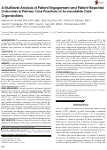 Cover page: A Multilevel Analysis of Patient Engagement and Patient-Reported Outcomes in Primary Care Practices of Accountable Care Organizations.