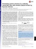 Cover page: Determining protein structures by combining semireliable data with atomistic physical models by Bayesian inference