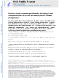 Cover page: Evidence-based consensus guidelines for the diagnosis and management of erythropoietic protoporphyria and X-linked protoporphyria.