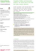 Cover page: Integrating Hebbian and homeostatic plasticity: the current state of the field and future research directions