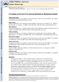 Cover page: Correlates of alcohol use among methadone-maintained adults