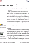 Cover page: Real-World Cost-Effectiveness Analysis: How Much Uncertainty Is in the Results?