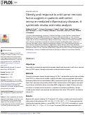 Cover page: Obesity and response to anti-tumor necrosis factor-α agents in patients with select immune-mediated inflammatory diseases: A systematic review and meta-analysis