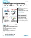 Cover page: Dynamic activity in cis-regulatory elements of leukocytes identifies transcription factor activation and stratifies COVID-19 severity in ICU patients