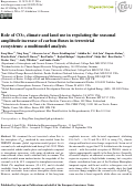 Cover page: Role of CO2, climate and land use in regulating the seasonal amplitude increase of carbon fluxes in terrestrial ecosystems: a multimodel analysis