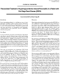 Cover page: Personalized Treatment of Hypertriglyceridemia Induced Pancreatitis in a Patient with End Stage Renal Disease (ESRD)