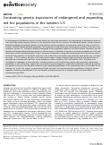 Cover page: Contrasting genetic trajectories of endangered and expanding red fox populations in the western U.S