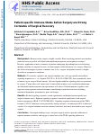 Cover page: Patient-specific Immune States before Surgery Are Strong Correlates of Surgical Recovery.