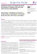 Cover page: Dysbiosis index to evaluate the fecal microbiota in healthy cats and cats with chronic enteropathies