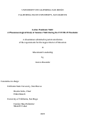 Cover page: Latinx Pandemic Melt: A Phenomenological Study of Summer Melt during the COVID-19 Pandemic