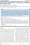 Cover page: IFN-α-Induced Upregulation of CCR5 Leads to Expanded HIV Tropism In Vivo