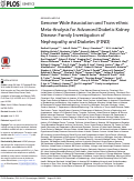 Cover page: Genome-Wide Association and Trans-ethnic Meta-Analysis for Advanced Diabetic Kidney Disease: Family Investigation of Nephropathy and Diabetes (FIND)