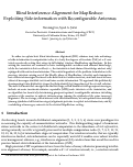 Cover page of Blind Interference Alignment for MapReduce: Exploiting Side-information with Reconfigurable Antennas