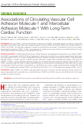 Cover page: Associations of Circulating Vascular Cell Adhesion Molecule-1 and Intercellular Adhesion Molecule-1 With Long-Term Cardiac Function.