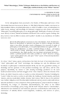 Cover page: “Other” Knowledges, “Other” Critiques: Reflections on the Politics and Practices of Philosophy and Decoloniality in the “Other” America