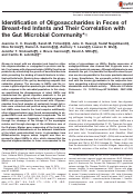 Cover page: Identification of Oligosaccharides in Feces of Breast-fed Infants and Their Correlation with the Gut Microbial Community*