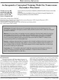 Cover page: An Inexpensive Conceptual Training Model for Transvenous Pacemaker Placement