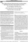 Cover page: Bone Mineral Density Measurements and Association With Brain Structure and Cognitive Function