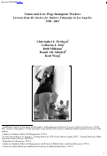 Cover page: Unions and Low-Wage Immigrant Workers:  Lessons from the Justice for Janitors Campaign in Los Angeles, 1990- 2002